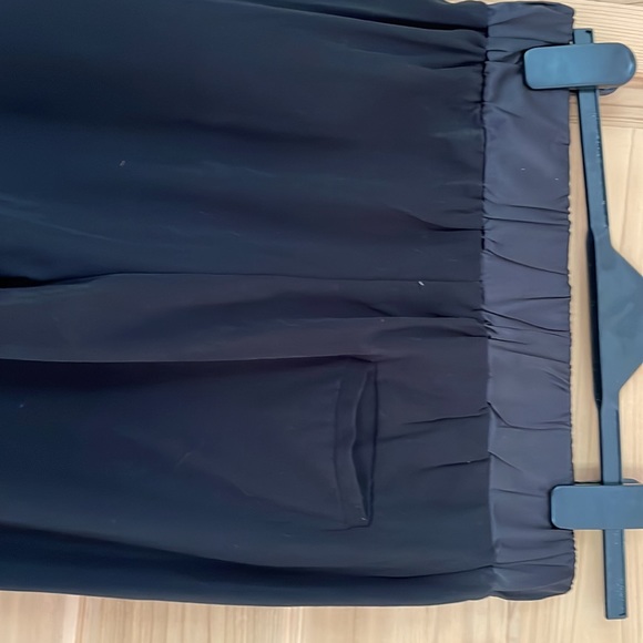 Dressy jogger type pants, elastic around waist and ankles, trimmed in satin - Picture 3 of 7